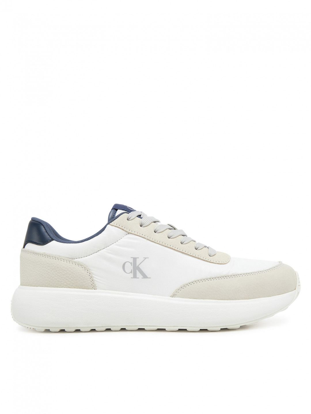 Calvin Klein Jeans Sneakersy Athleisure Runner Laceup Mix YM0YM01195 Bílá