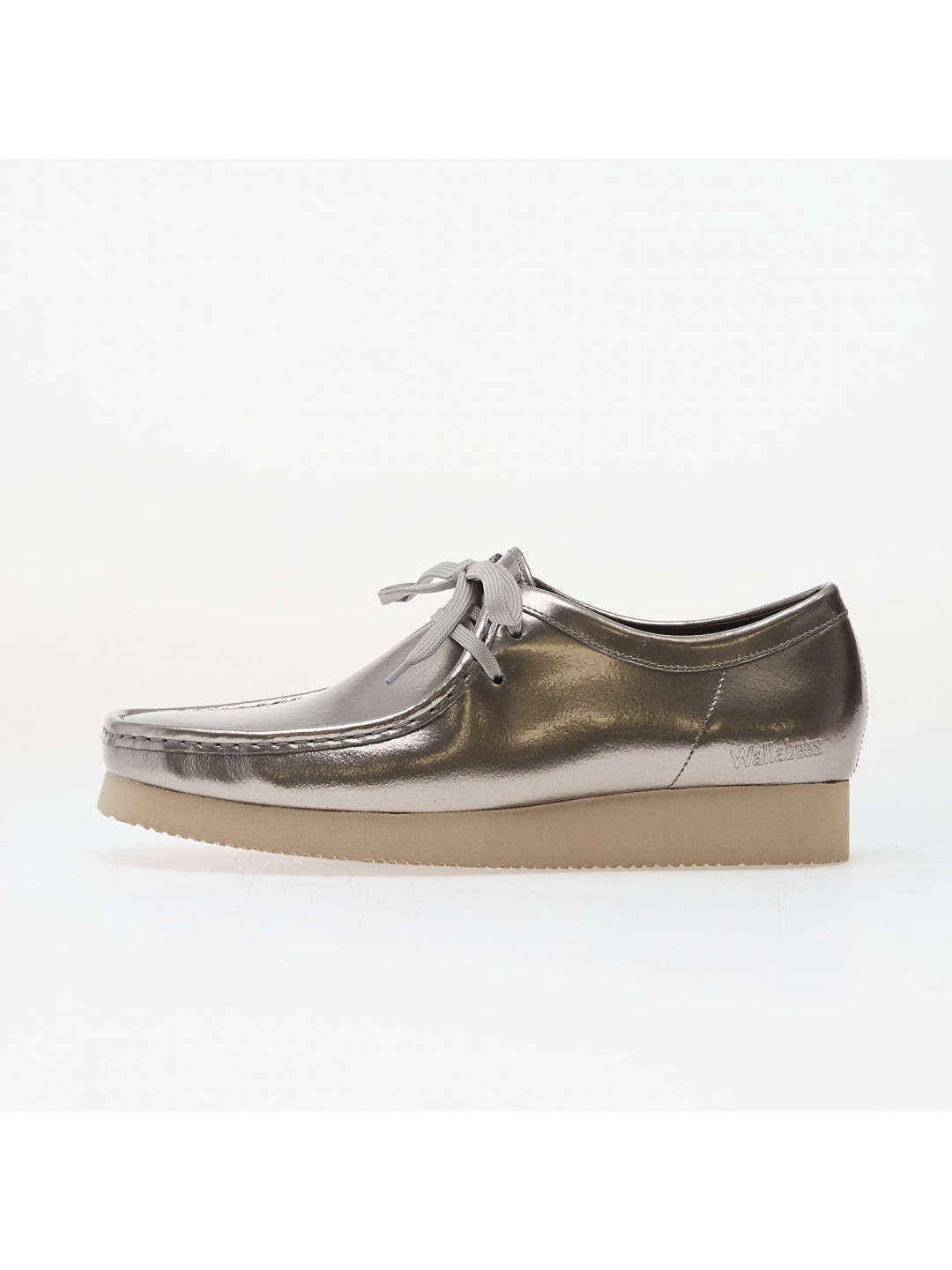 Boty Clarks Originals Wallabee 2604 Silver Patent 9 5