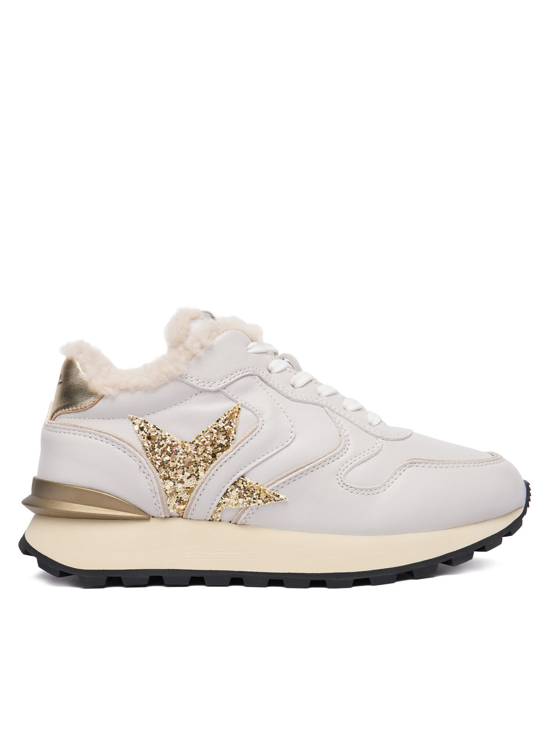 Sneakersy Voile Blanche Paris Race Star Fur 2019480-02 Bílá