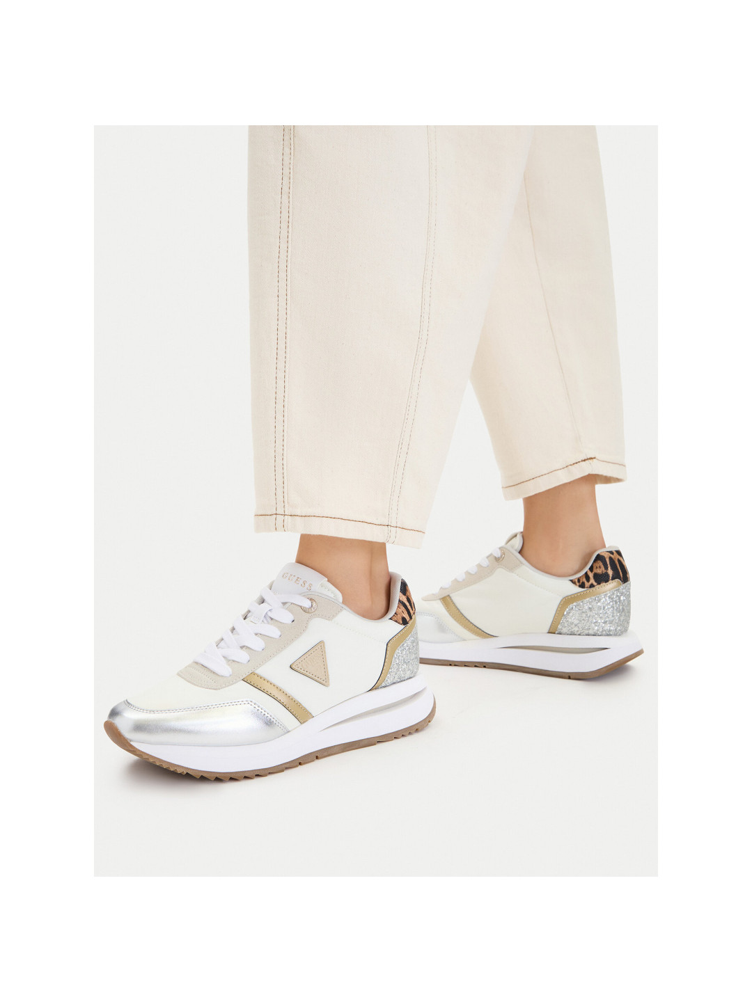 Sneakersy Guess FLP2EG PEL12 Écru