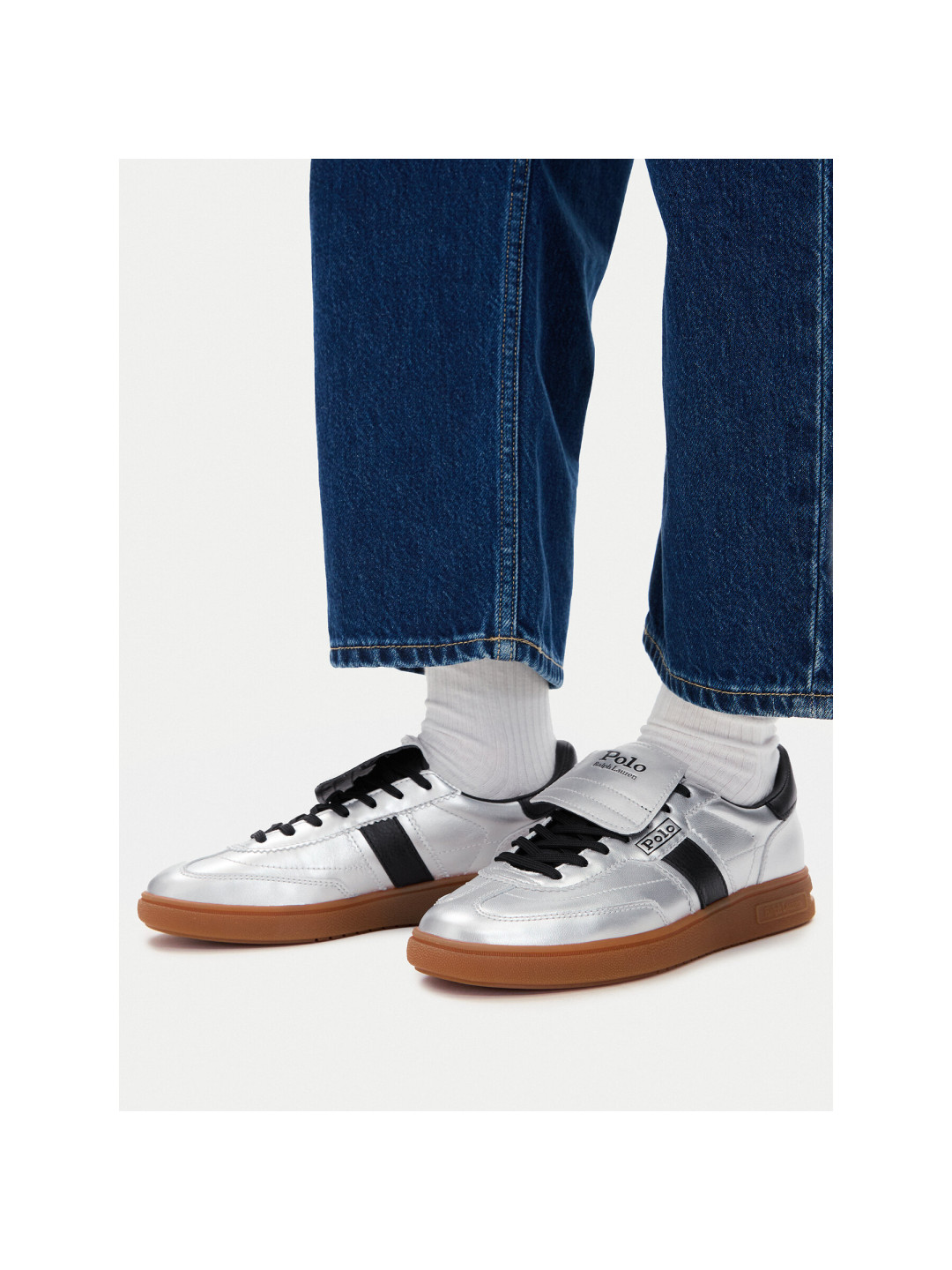 Sneakersy Polo Ralph Lauren Bedford Ft 804P16348001 Stříbrná