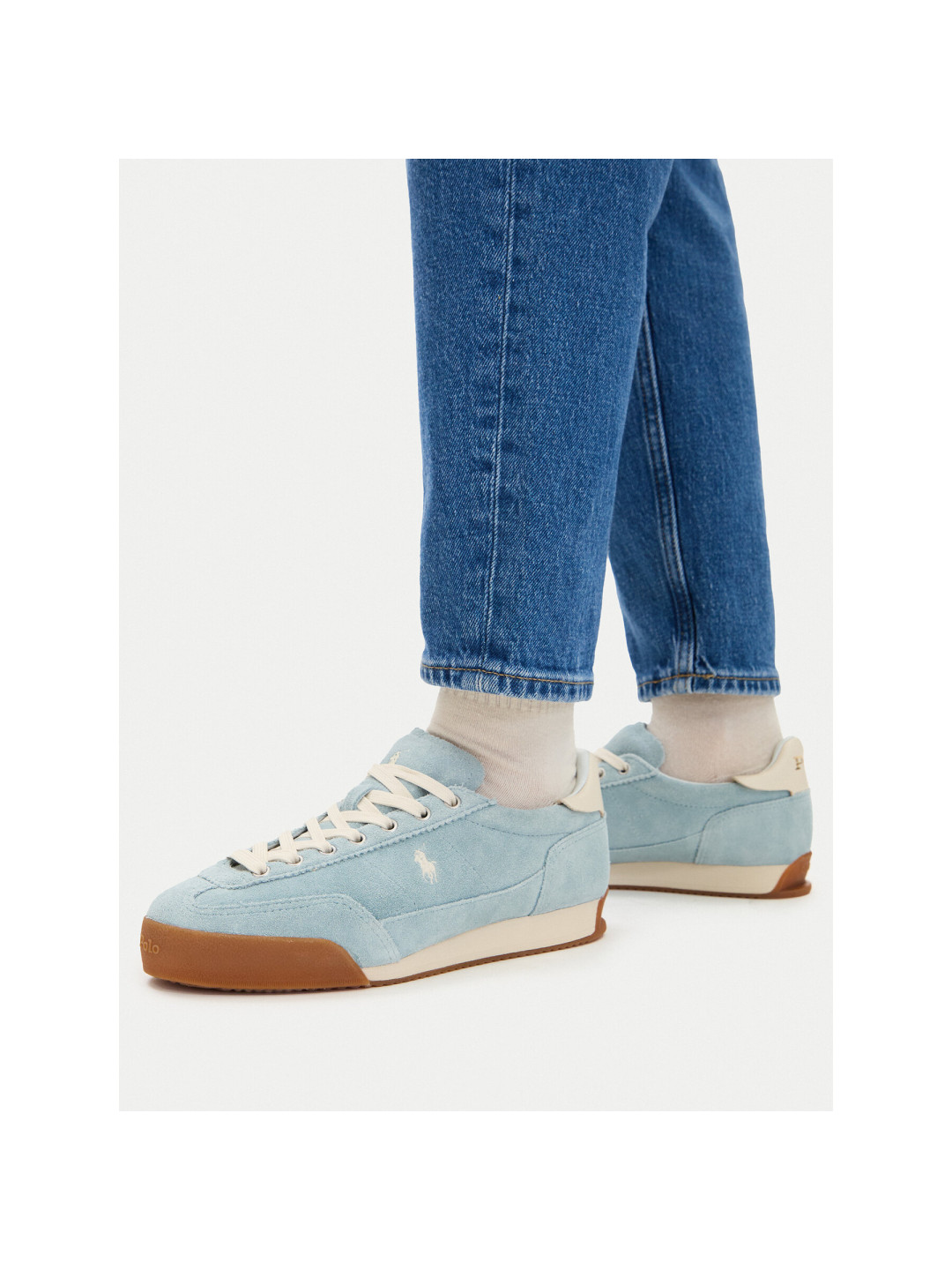 Sneakersy Polo Ralph Lauren 804P18219003 Světle modrá