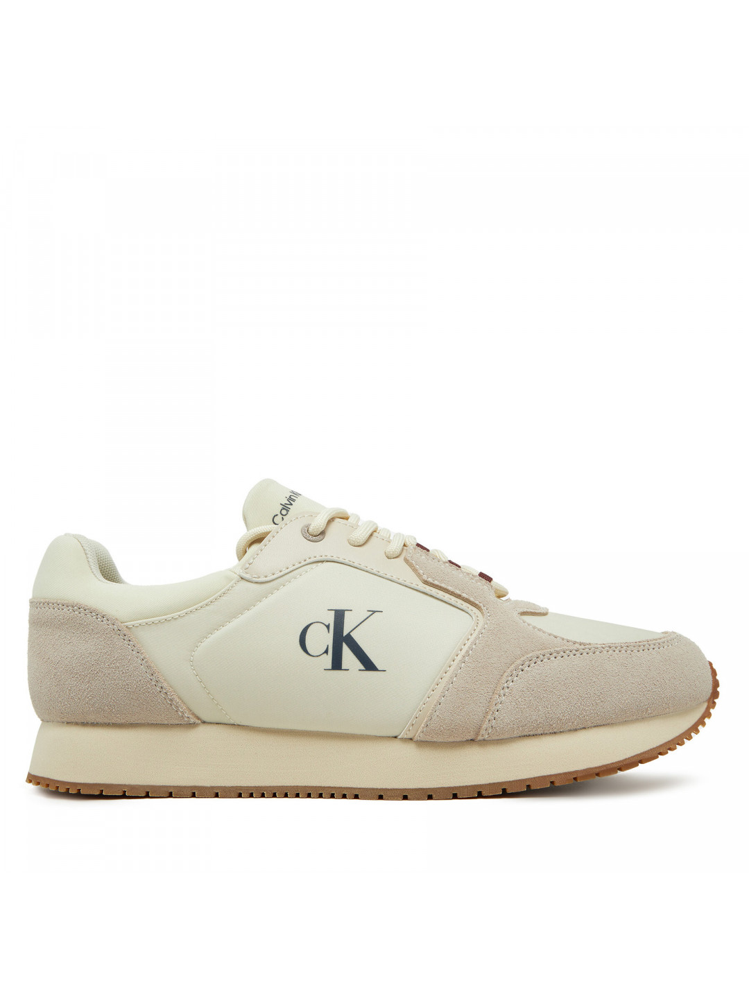 Sneakersy Calvin Klein Jeans Retro Sock Runner Mg YM0YM01152 Béžová