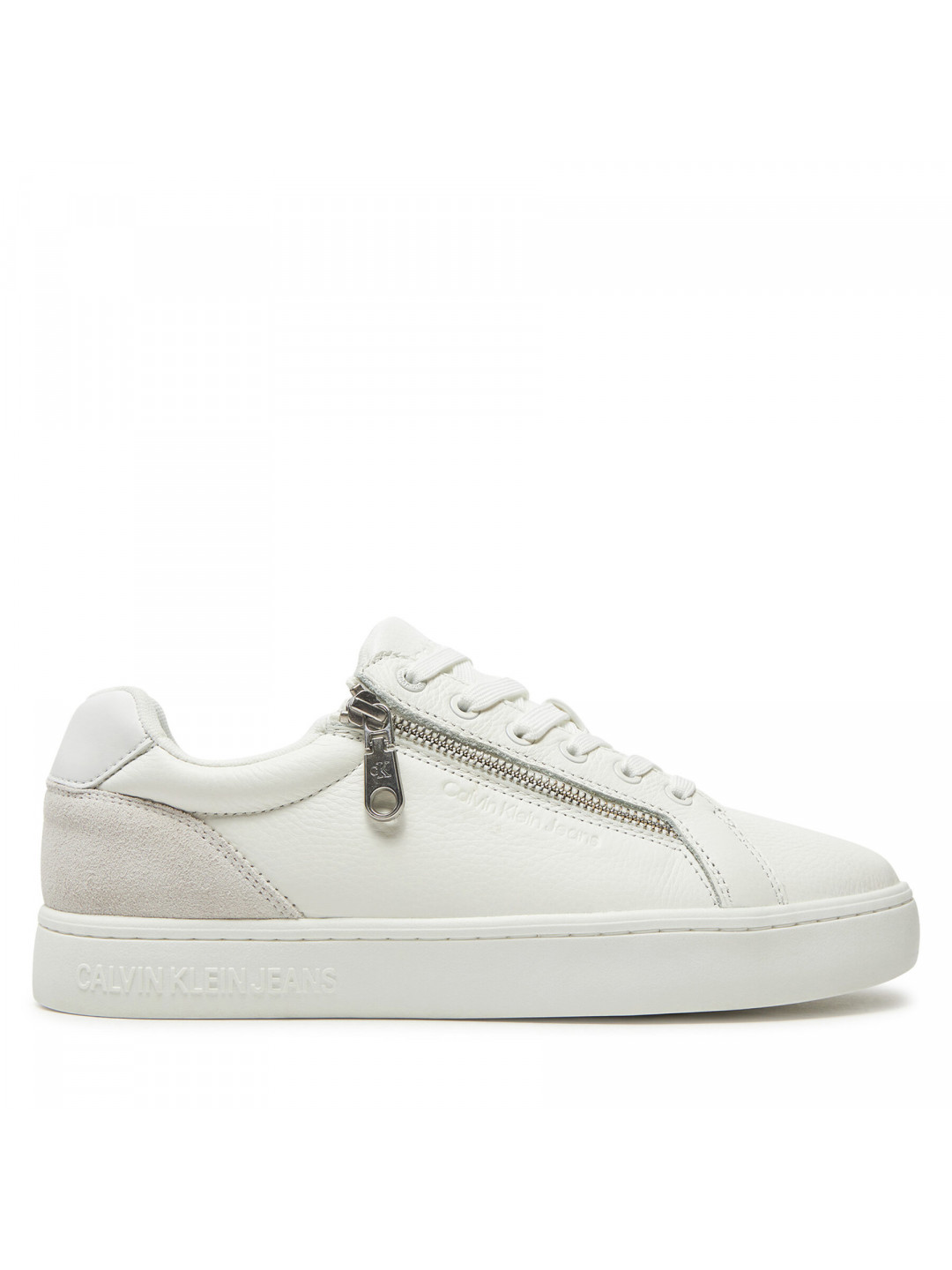 Sneakersy Calvin Klein Jeans Classic Cupsole Zip Low In YM0YM01254 Bílá