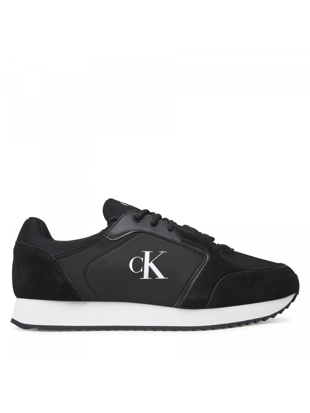 Sneakersy Calvin Klein Jeans Retro Runner Sock Lace Up Ny-Su YM0YM01326 Černá