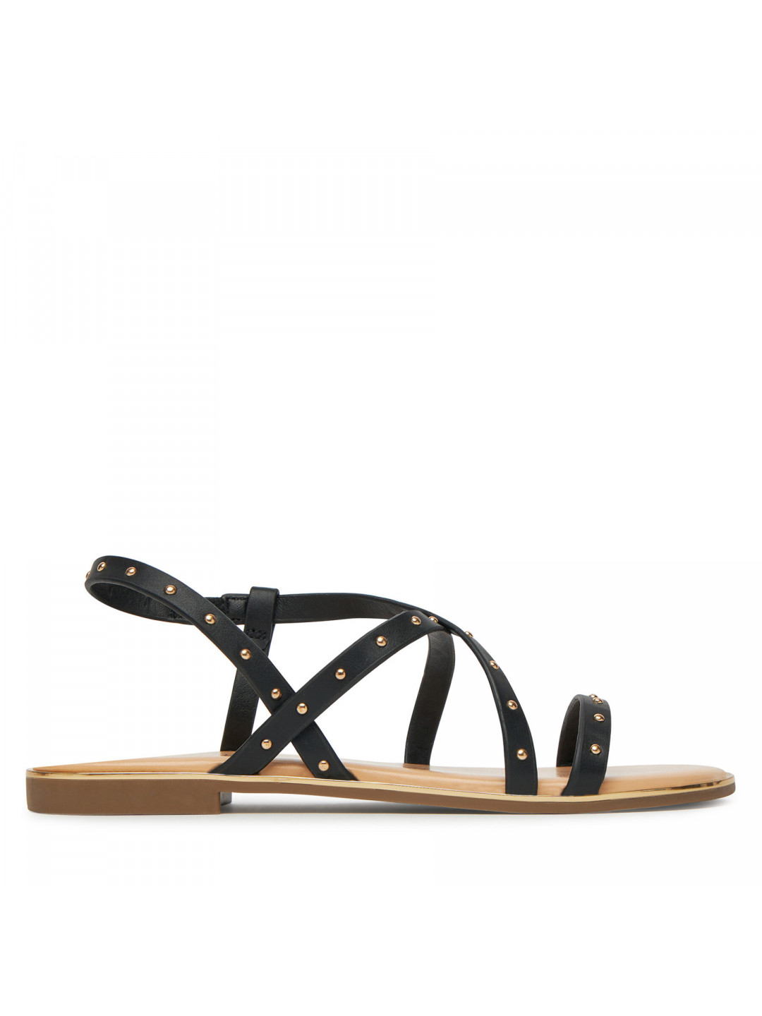 Sandály ONLY Shoes Onlmari-4 Pu Studs 15342339 Černá